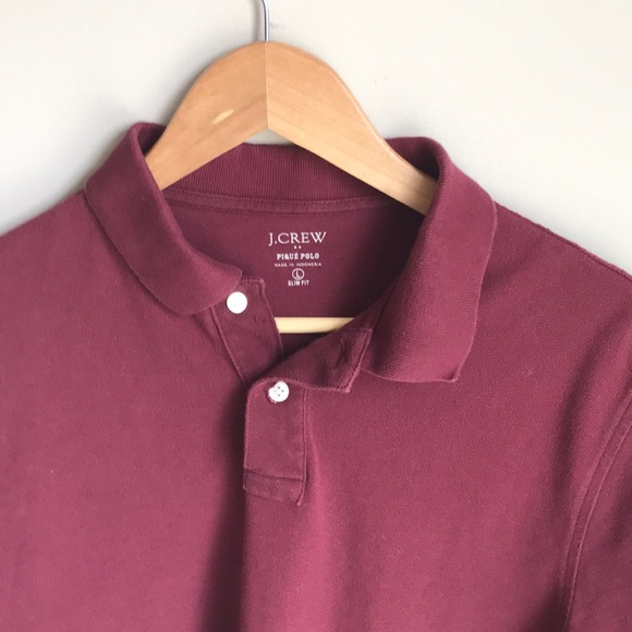Men’s J.Crew, short sleeved Polo, maroon - Picture 1 of 7